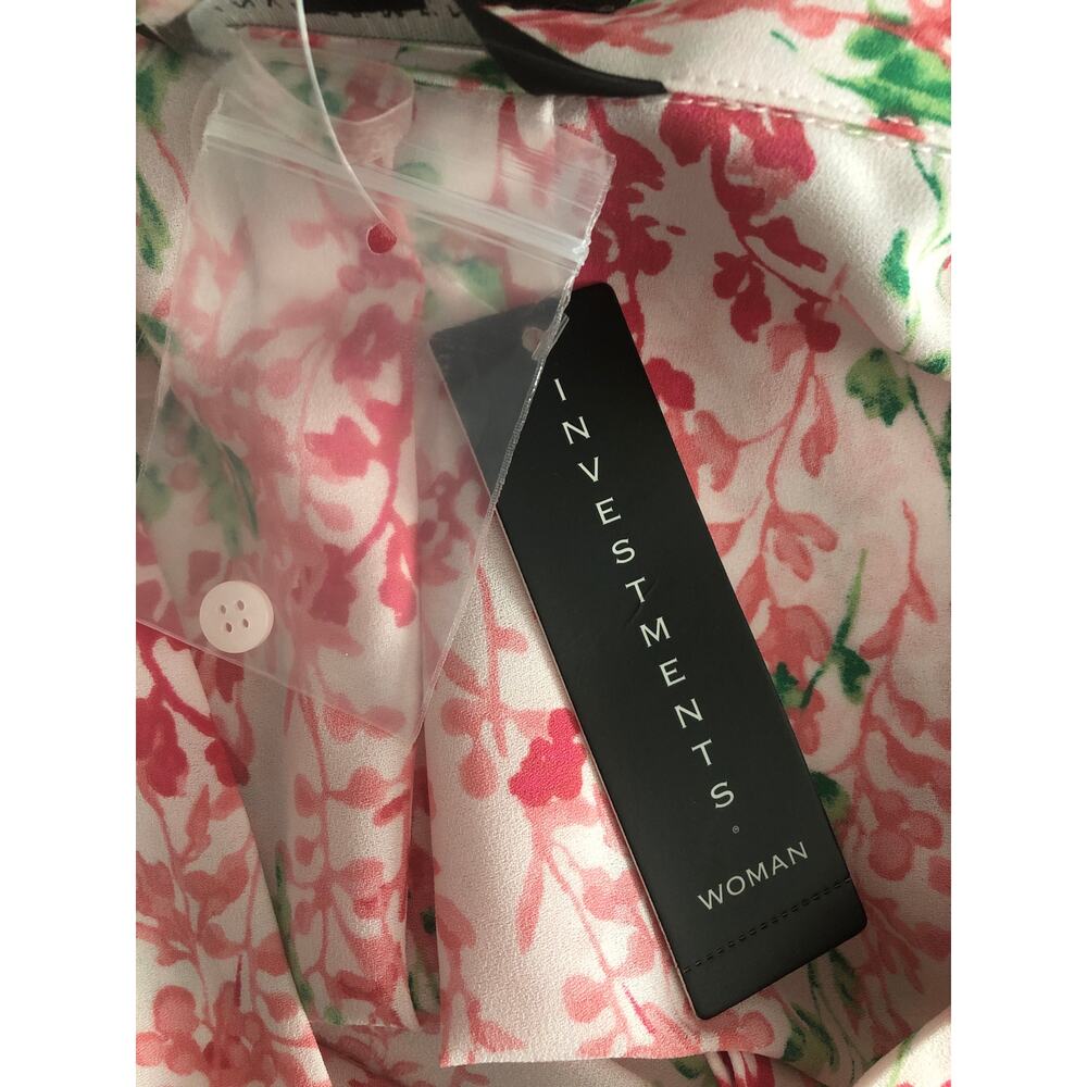 Caroline Investments Woman Cascading Vines Top 3/4 Sleeve Women's 3X NEW - Picture 7 of 9